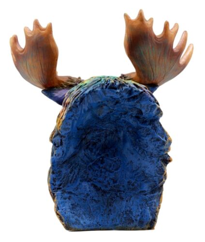 Ebros Wild & Free Colorful The Emperor Moose Bust Figurine 7.5"H Multi Color - Ebros Gift