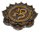 Ebros Feng Shui Zen Buddha Ohm Symbol Lotus Mandala Flower Incense Stick Burner Holder