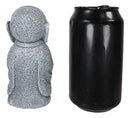 Feng Shui Zen Buddha Japanese Jizo Monk Drinking Out Of Tea Cup Figurine 5"H