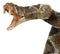 Realistic Ferocious Attacking Diamondback Rattlesnake With Fangs Bared Figurine