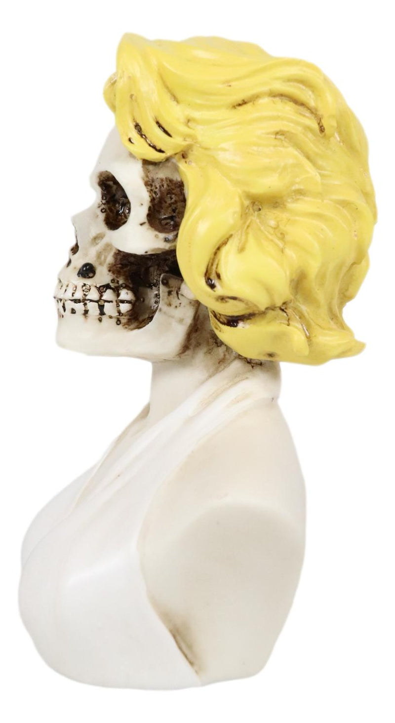 Ebros Day of The Dead Sugar Skull Blonde Marilyn In Iconic White Dress Figurine