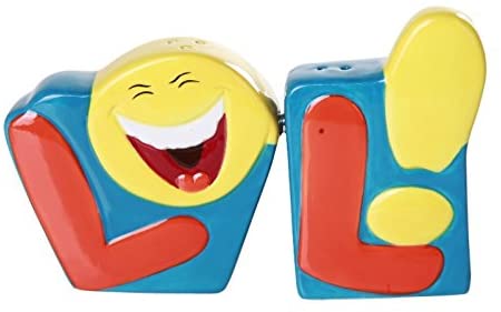 Laugh Out Loud, LOL Salt and Pepper Shaker Set Kitchen Decor