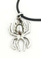 Ebros Red Gem Black Widow Spider Arachnid Necklace Pendant Medallion