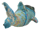 Great White Shark Hand Crafted Paper Mache In Colorful Sari Fabric Figurine