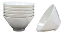 Contemporary Octagon White Jade Melamine Large 8"Dia Soup Salad Bowls 42oz Set 6