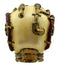 Ebros Severed Steampunk Cyborg Skull Figurine 3"H Robotic Skull With Painted Gear Work