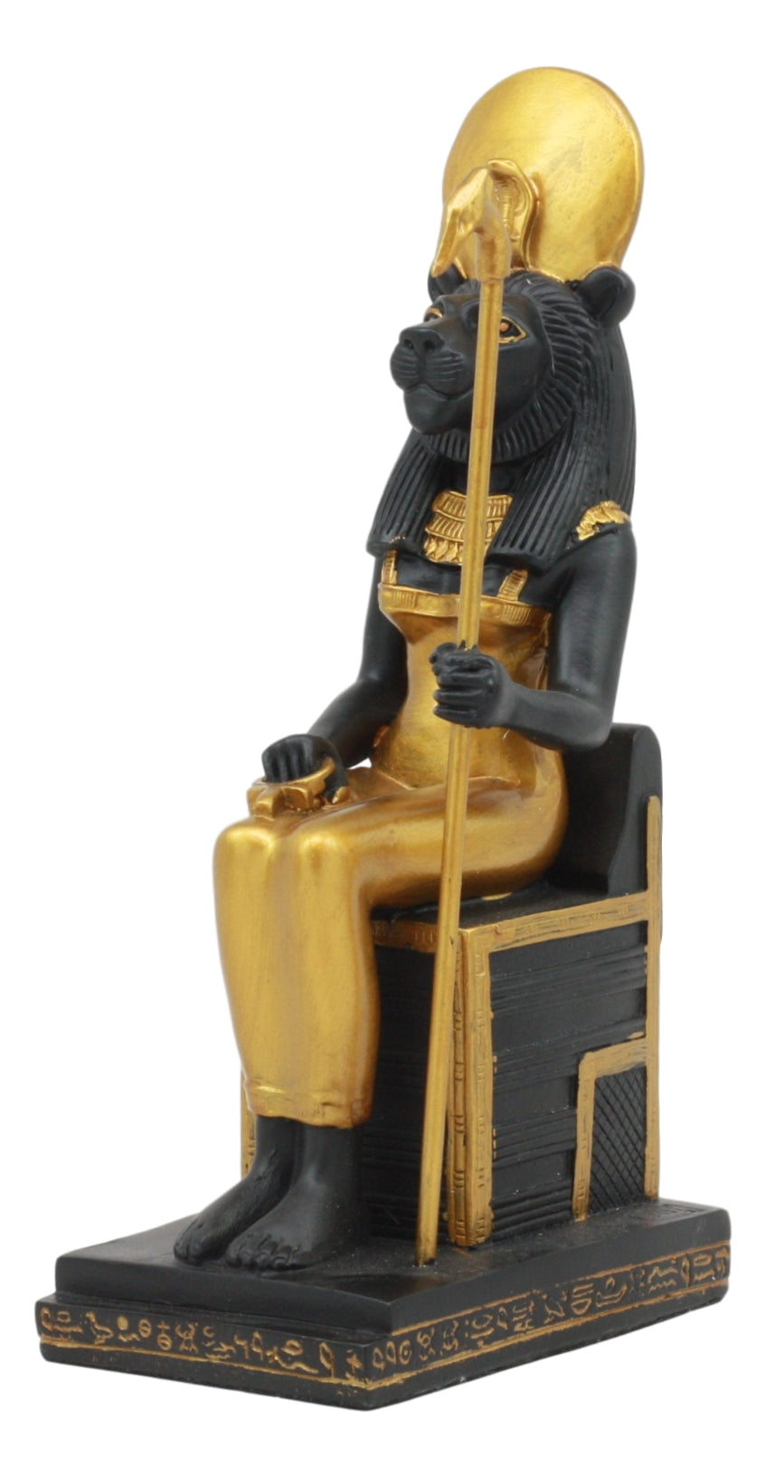 Ebros Classical Egyptian Gods and Goddesses Seated On Throne Statue Gods of Egypt Ruler of Mankind Decorative Figurine … (Sekhmet Gof of War) - Ebros Gift