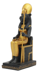 Ebros Classical Egyptian Gods and Goddesses Seated On Throne Statue Gods of Egypt Ruler of Mankind Decorative Figurine … (Sekhmet Gof of War)