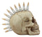 Rifle Bullet Casing Mohawk Punk Rock Skull Figurine 7'L Biker Gangster Skeleton