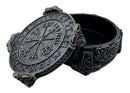 Ebros Thor Mjolnir Hammer Talisman Compass Jewelry Trinket Box Figurine 5"L