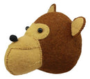 Ebros Fiona Walker England Handmade Organic Baby Animal Head Wall Decor Mini Safari and Farmland Collection (Mini Monkey)