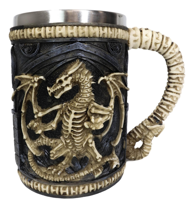 Skeletal Ossuary Ghost Dragon Overlord Large Beer Stein Tankard Coffee Mug Cup
