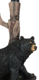 Rustic Western Roaming Forest Black Bear Desktop Table Lamp Lighting Decor 20"H