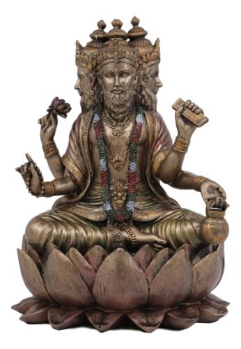 Supreme Cosmic Soul Hindu Deity Brahma Brahman Four Faced Vedas Trinity Statue