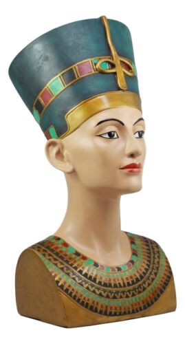 Large Ancient Egyptian Queen Nefertiti Bust Statue 18"H Classical Egypt Decor