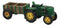 Vintage Country Farm Green Tractor Pulling Wagon Salt And Pepper Shakers Holder