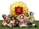 Fairy Garden Miniatures Starter Kit Bumblebee Honeycomb & 4 Mini Fairy Figurines