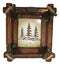 Rustic Western Fall Festive Pinecones With Wooden Logs Picture Frame 8"X10"