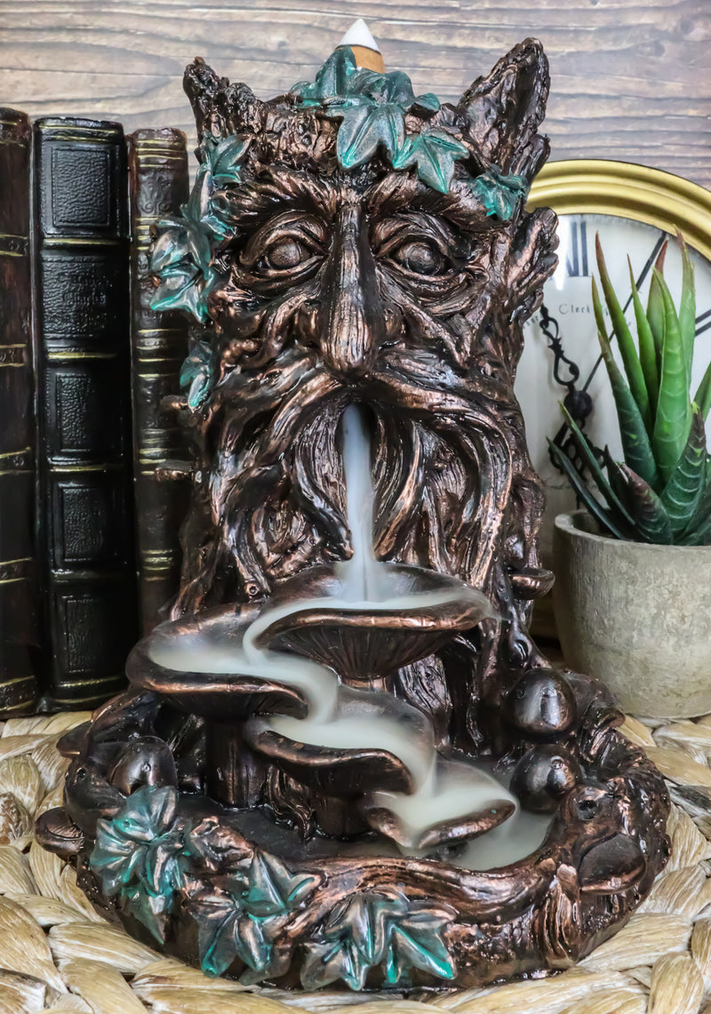 Celtic Greenman Tree Man God Forest Ent Backflow Incense Cone Burner Figurine