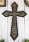 Rustic Western God Bless Our Home With Love And Laughter Scroll Art Wall Cross