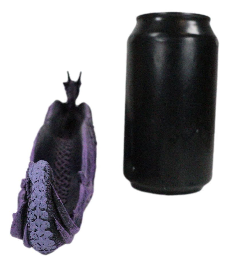 Purple Night Sky Dusk Skull Grave Dragon Growling Incense Holder Burner Figurine
