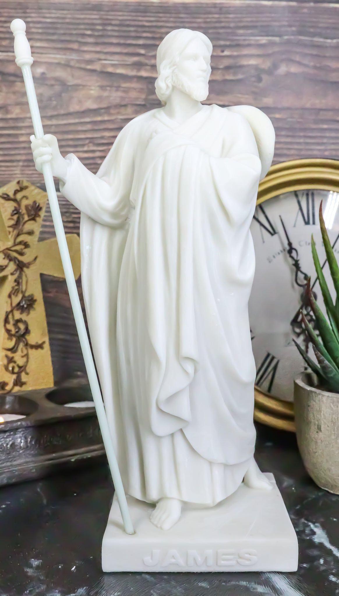 Thorvaldsen Copenhagen Museum Christ Hall Apostle James The Greater Statue 8"H - Ebros Gift