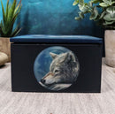 Lisa Parker "Quiet Reflection" Alpha Wolf Under The Full Moon Mirror Trinket Box