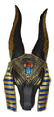 Ebros Egyptian God Of Afterlife Anubis Head Winged Scarab Bust Wall Plaque Decor 10"H