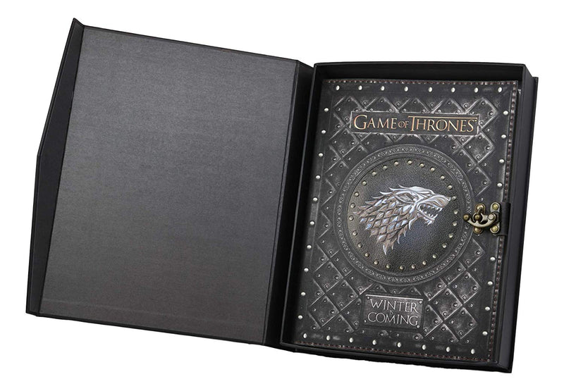 Game of Thrones Winter Is Coming Stark Direwolf Large Embossed Journal 7"x10"
