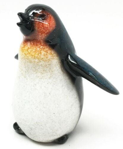 Antarctica Natural Habitat Cute Emperor Penguin Chick Trumpeting Figurine