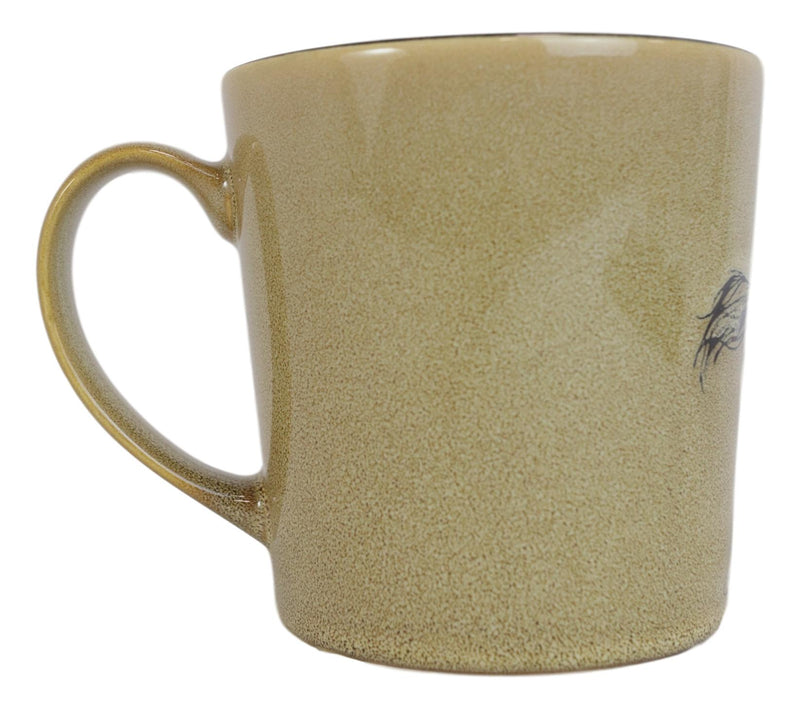 Ebros Rustic Western Wild Running Horses Abstract Art Coffee Tea Drinking Mug