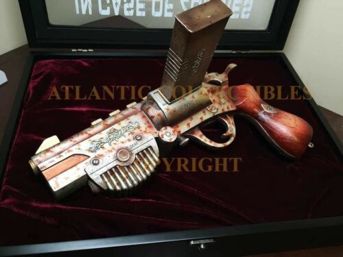Ebros Zombie Survival Steampunk Case w/ Cartridge in Wooden Gun Case