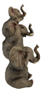 Ebros Safari Acrobats See Hear Speak No Evil Elephants Stacked Figurine 9.5"