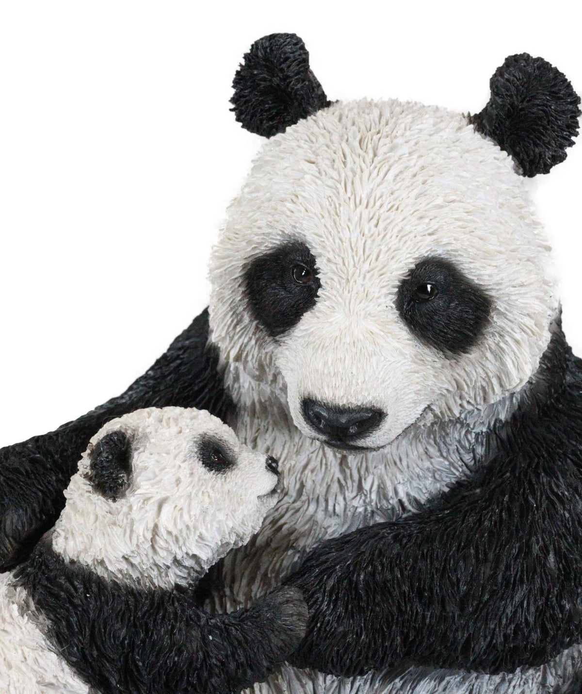 Large Lifelike Adorable China Giant Panda Bear Mother With Cub Baby Statue