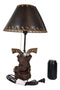 Rustic Western Double Six Shooter Gun Pistols In Holsters Cowboy Belt Table Lamp