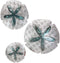 Ebros Silver Sand Dollar 3 Piece Large To Small Size Aluminum Metal Wall Decor