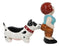 Ouch! Lady And The Tramp Dog Kissing Magnetic Ceramic Salt Pepper Shakers Set