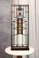 Frank Lloyd Wright Robie House Window 51 Stained Glass Wall Or Desktop Plaque