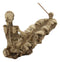 Ebros Skeleton King Sitting by Skull Graveyard Incense Stick Burner 10.5" Long