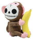 Ebros Small Furry Bones Skeleton Baby Monkey W/ Banana Plush Toy Doll Furrybones