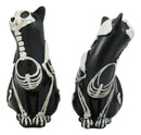 Day Of The Dead Skeleton Cat Statue Set Sugar Skull X-Ray Cats Halloween Figure