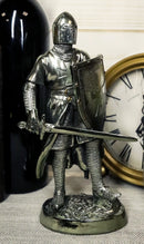 Medieval Crusader Swordsman Knight Statue 7.5"Tall Suit of Armor Heavy Infantry