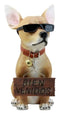 Ebros Gift Que Paso Summer Sun Tanning Chihuahua Dog Statue Carefree Puppy with Cool Shades Welcome Greeter Figurine