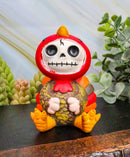 Ebros Furry Bones Pumpkin The Thanksgiving Turkey Gobbler Skeleton Figurine