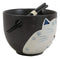 Ebros Whimsical Ceramic Black Lucky Meow Cat Ramen Noodle Bowl & Chopsticks Set