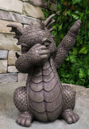 Ebros Whimsical Hip Hop Dabbing Garden Dragon Statue 9.25" Tall Look at My Dab