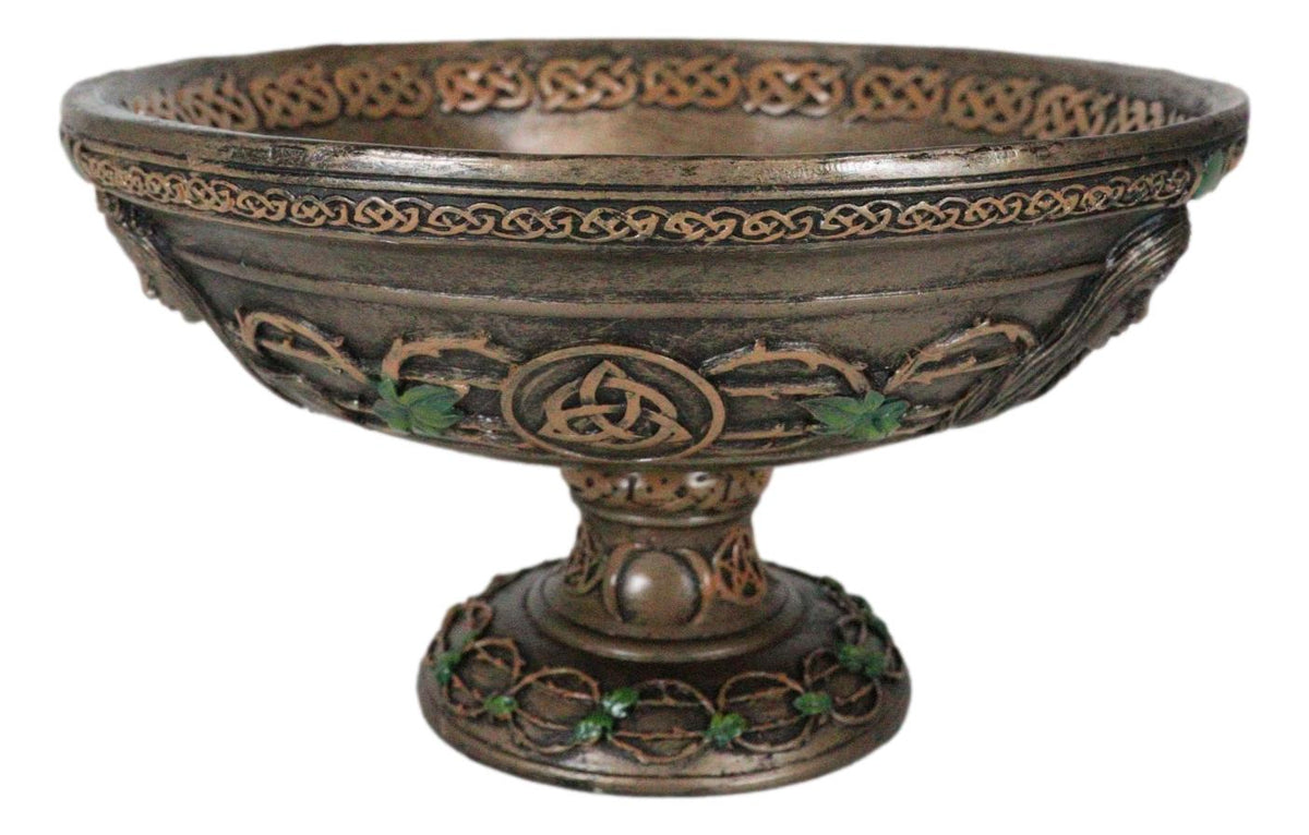 Wicca Celtic Triune Symbol Triple Moon Goddess Mother Maiden Crone Offering Bowl