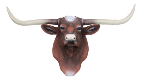 Large Texas Longhorn Bull Steer Cow Wall Decor Wild Cattle Beast 3D Art 34"L