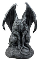 Ebros Warden Large Cathedral Guardian Crouching Winged Gargoyle Statue 12.5"H