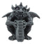 Gothic Guardian Of Bibliography Horned Gargoyle Statue 4.5"Tall Crazy Bookworm